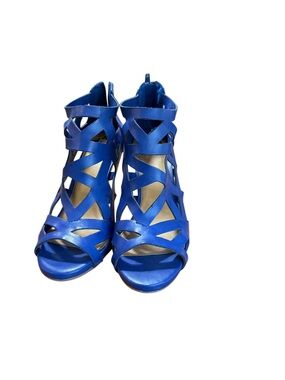 Fergalicious Royal Blue Cutout Strappy Heels